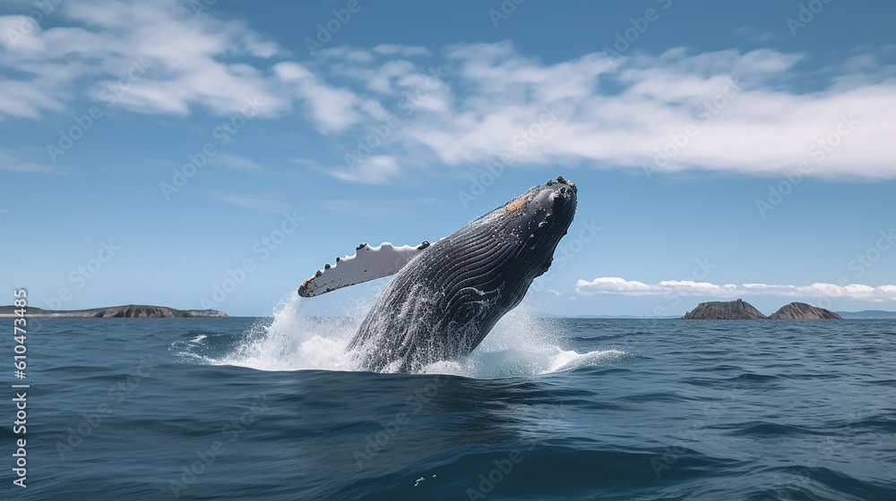 Fototapeta premium baleia no mar 