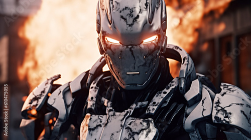 at war, robot humanoid andr...