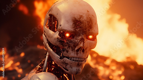 at war, robot humanoid andr...