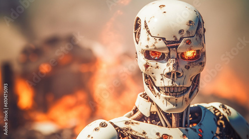 at war, robot humanoid andr...