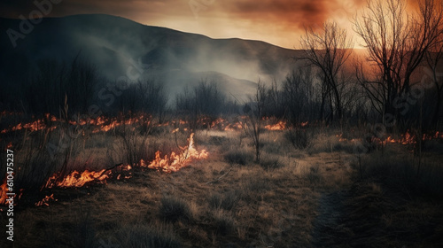 bushfire in the forest climate change © Regina