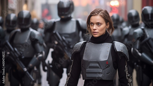futuristic police officers ...