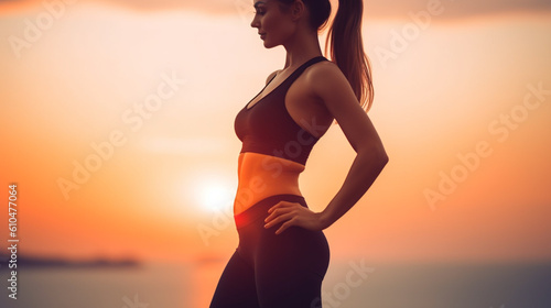Young adult woman wearing s...