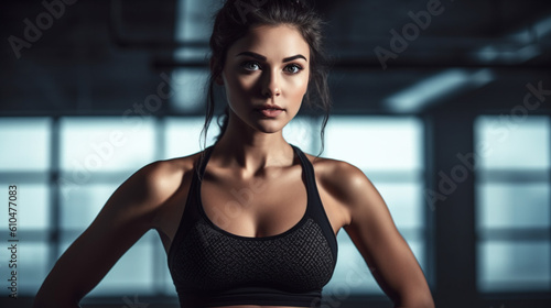 Young adult woman wearing s...