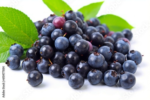 Appetizing tasty blueberries. The concept of proper nutrition and vitamins in the crop. AI generated, human enhanced.