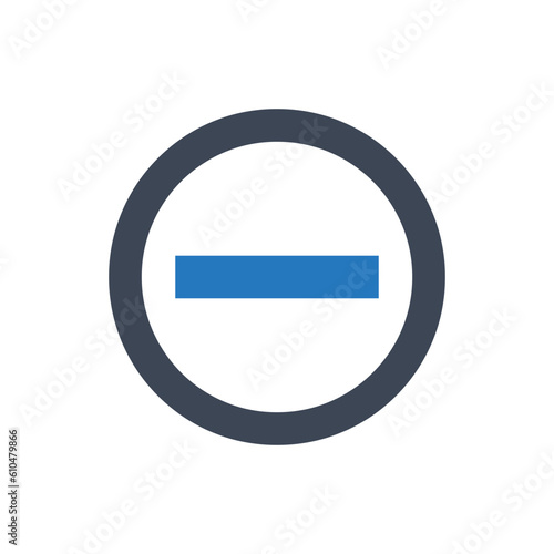 Block sign vector icon