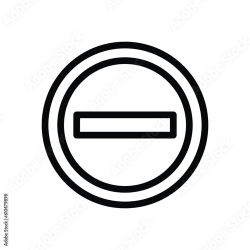 Block sign vector icon