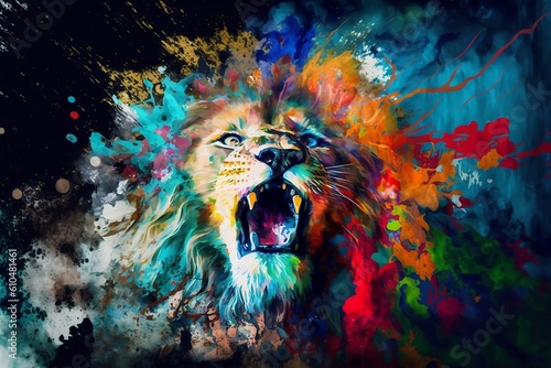 colorful lion art © Ygor