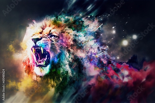 colorful lion art © Ygor