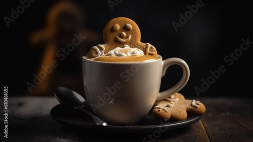 café com biscoito feliz  