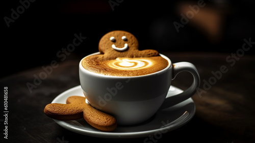 caf   com biscoito feliz  