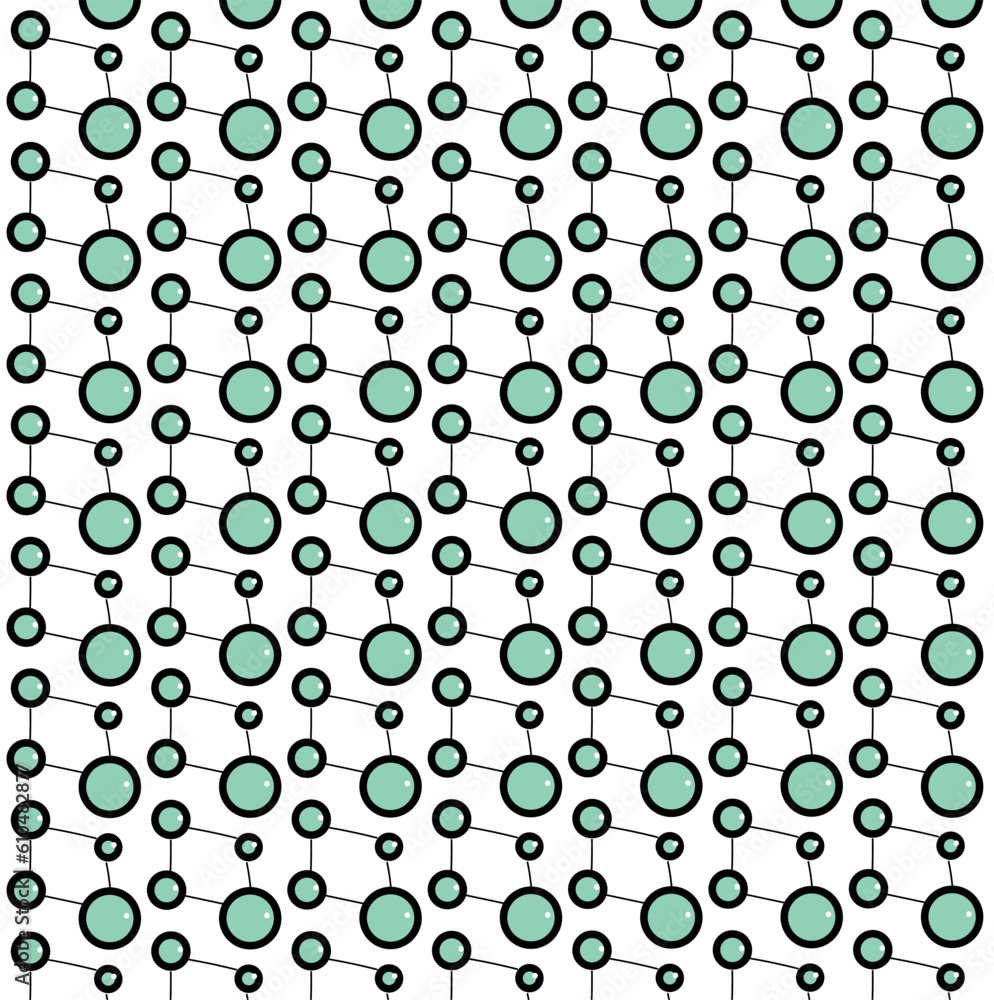seamless pattern with molecular atomic structures