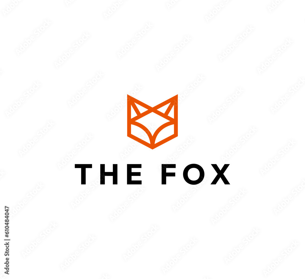 Modern flat and clean fox logo design Modern flat and clean fox logo design