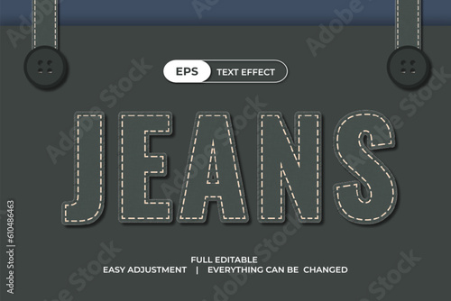 Yarn Style Vector Text Effect Editable