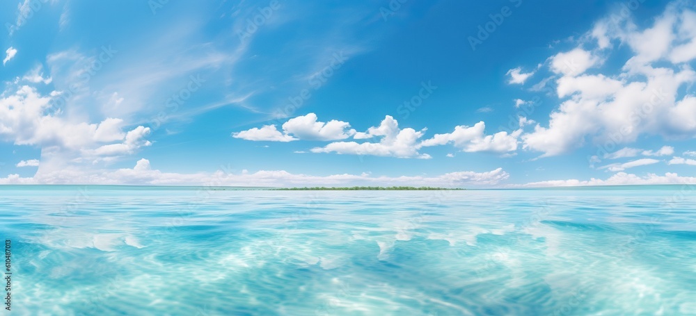 an image of a beach with sunlight and water background