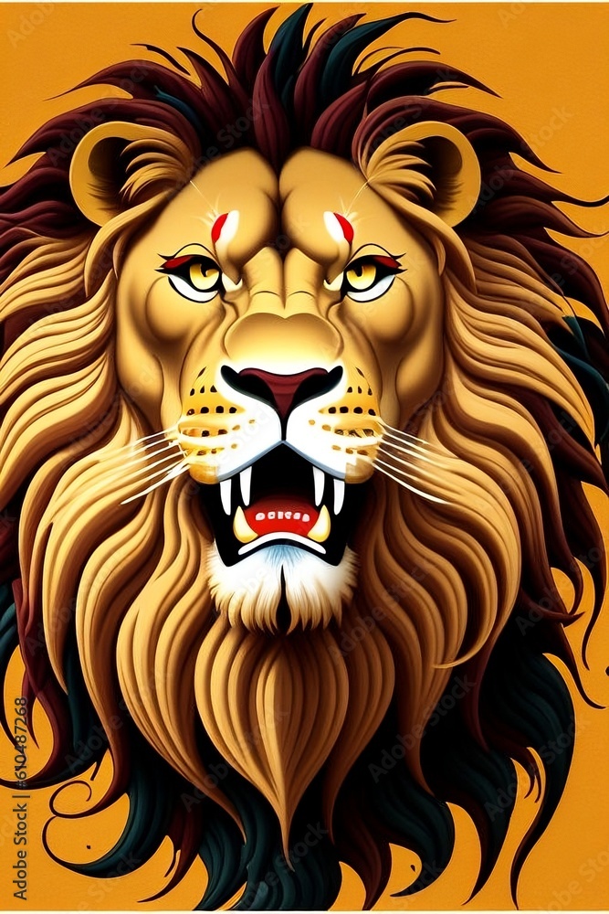 Obraz premium lion head mascot