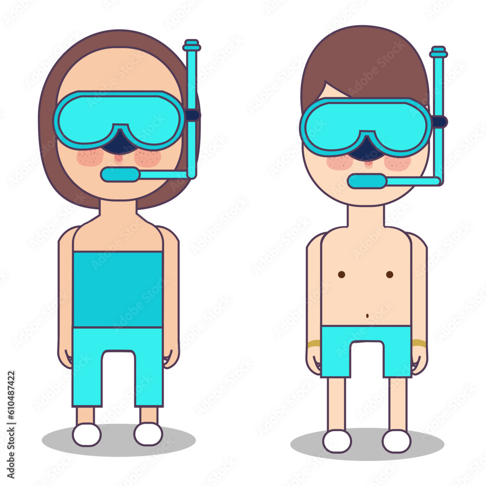 boy and girl diving scuba mask equipment swimming under sea vacation outdoor adventure recreation enjoyment boy and girl diving scuba mask equipment swimming under sea vacation outdoor adventure recreation enjoyment