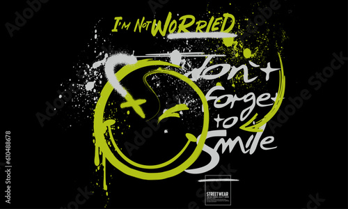 text splash t shirt print patterns, urban street art neon graffiti slogan, t-shirt graphics patterns with lettering neon color splashes