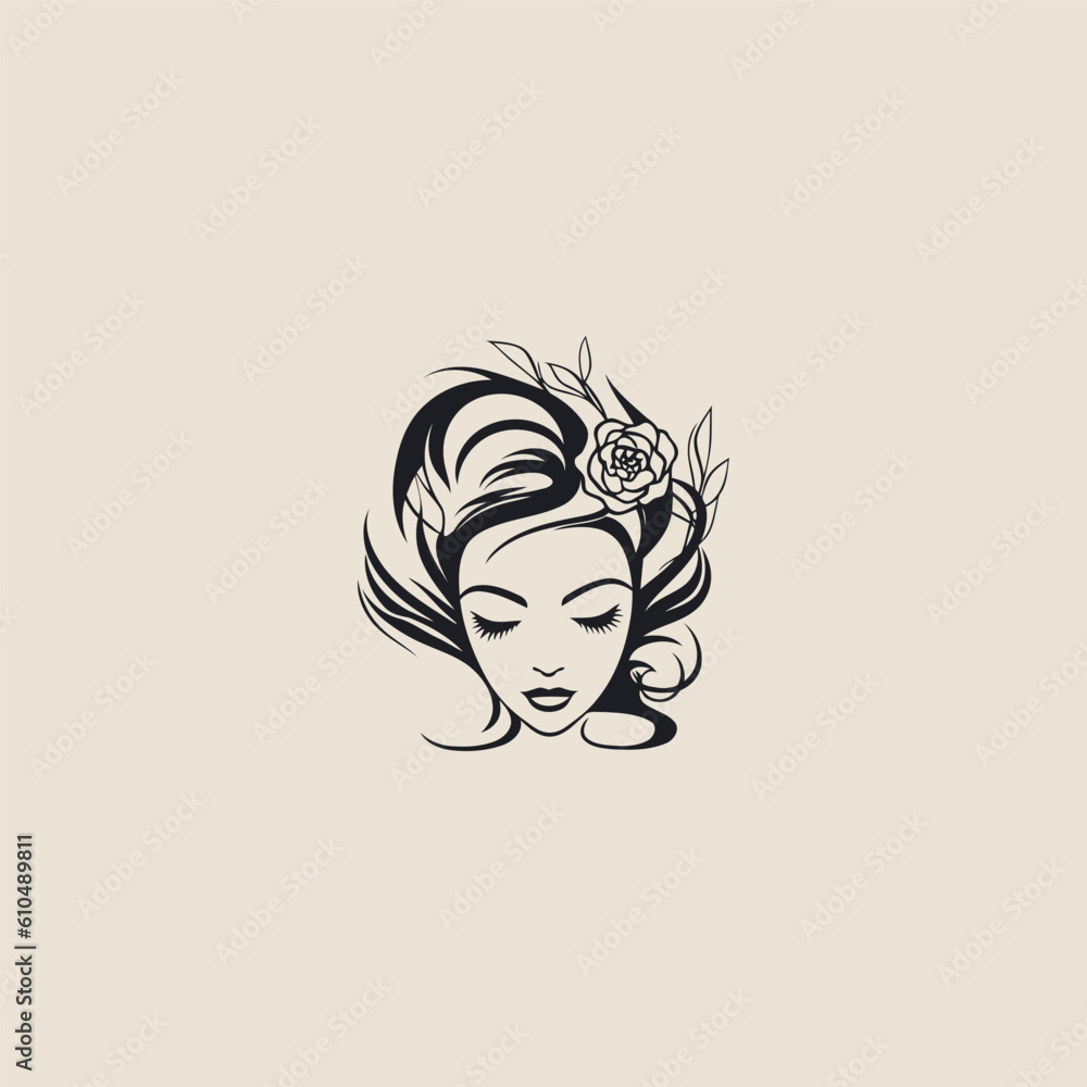 Beauty woman logo design vector illustration Beauty woman logo design vector illustration