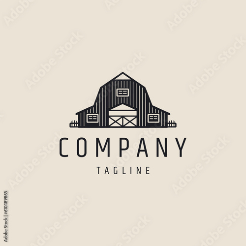 Barn logo design vector illustration