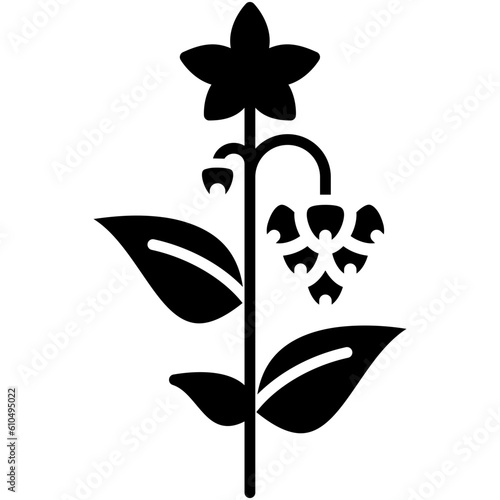 Buckwheat Icon. Japanese Buckwheat Flower Symbol Stock Illustration. Vector Solid Icons For UI Web Design And Presentation