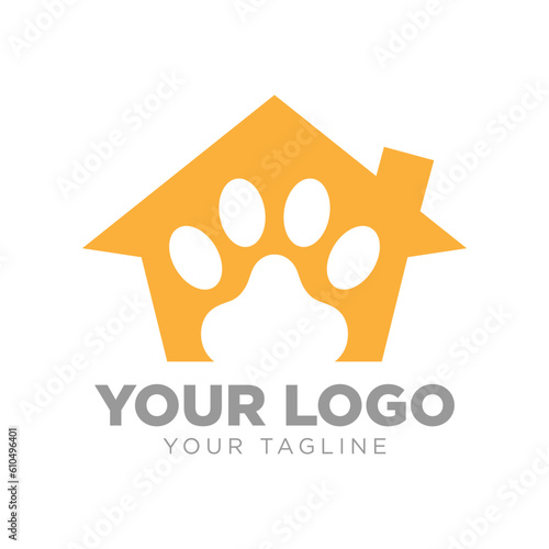 dog house minimalist vector logo design element