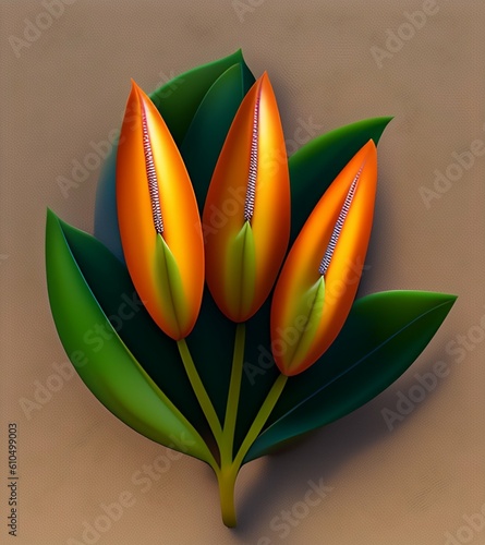 Colorful flowers, abstract art, generative ai