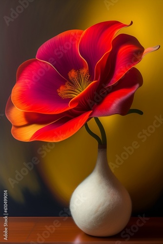 Colorful flowers, abstract art, generative ai
