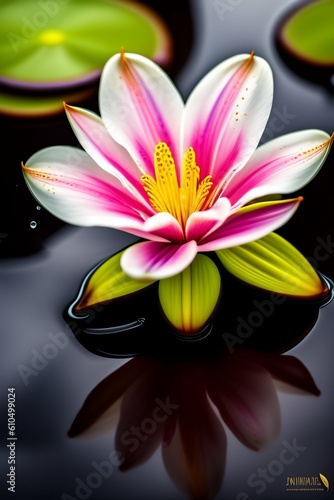 Colorful flowers, abstract art, generative ai
