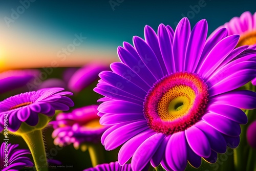 Colorful flowers, abstract art, generative ai