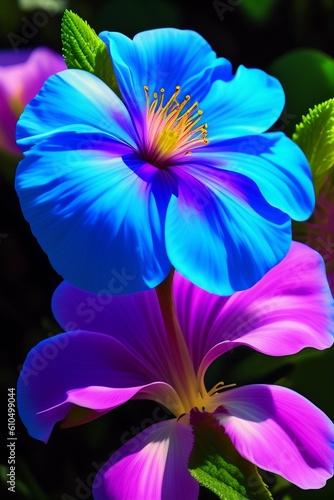 Colorful flowers, abstract art, generative ai