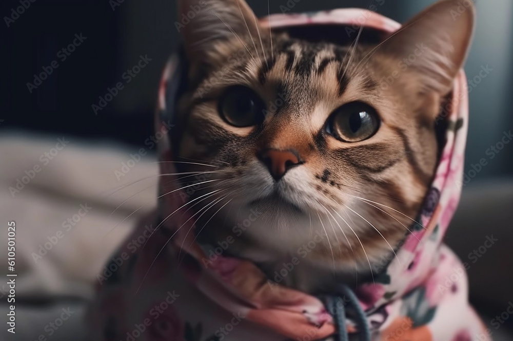 cat with a cute outfit cat with a cute outfit