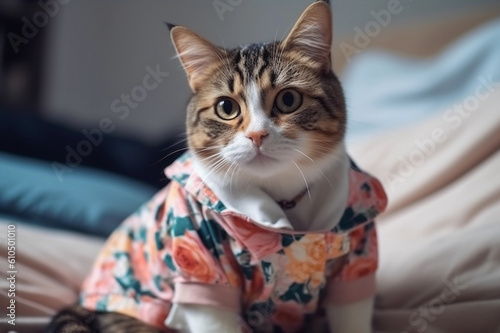 cat with a cute outfit
