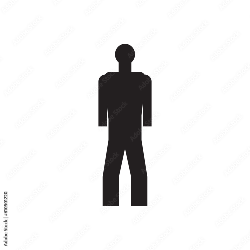 MALE PEOPLE icon silhouette design template vector MALE PEOPLE icon silhouette design template vector