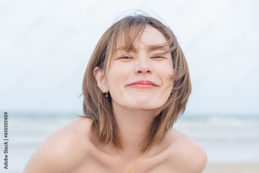 young slim beautiful woman on sunset beach, playful, summer vacation, sunny, having fun, positive mood, romantic, traveller, happy, Happy mixed race girl in casual outfit with wind in her hair. young slim beautiful woman on sunset beach, playful, summer vacation, sunny, having fun, positive mood, romantic, traveller, happy, Happy mixed race girl in casual outfit with wind in her hair.