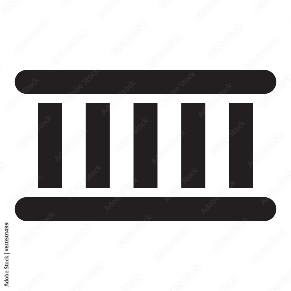 RAIL icon silhouette design template vector RAIL icon silhouette design template vector