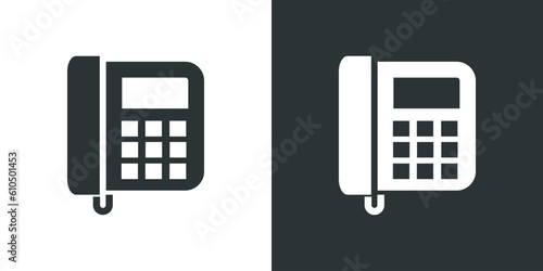 Telephone. Old phone logo sign shape 