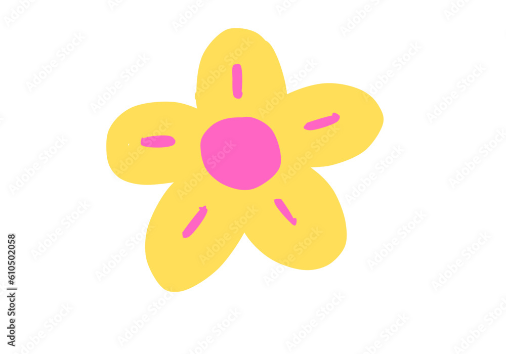 Doodle Handdrawn Colorful Flower Doodle Handdrawn Colorful Flower