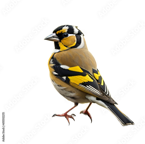 European goldfinch, Goldfinch bird, isolated, transparent background, no background. PNG. Generative AI.   © PNG&Background Image