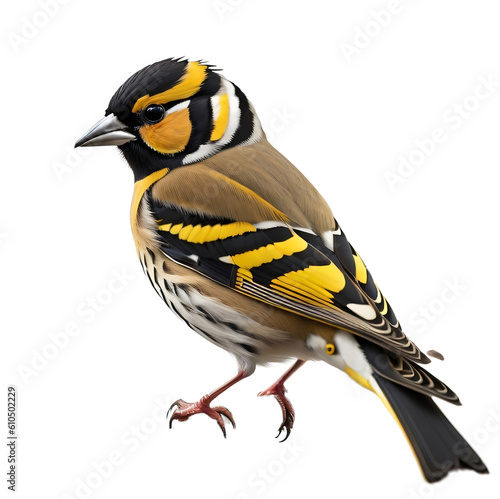 European goldfinch, Goldfinch bird, isolated, transparent background, no background. PNG. Generative AI.   © PNG&Background Image