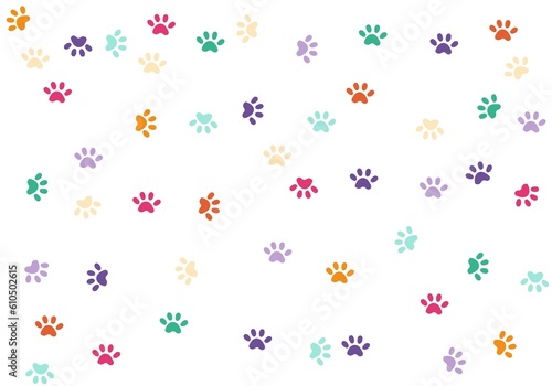 cute little cat super cute footprints 