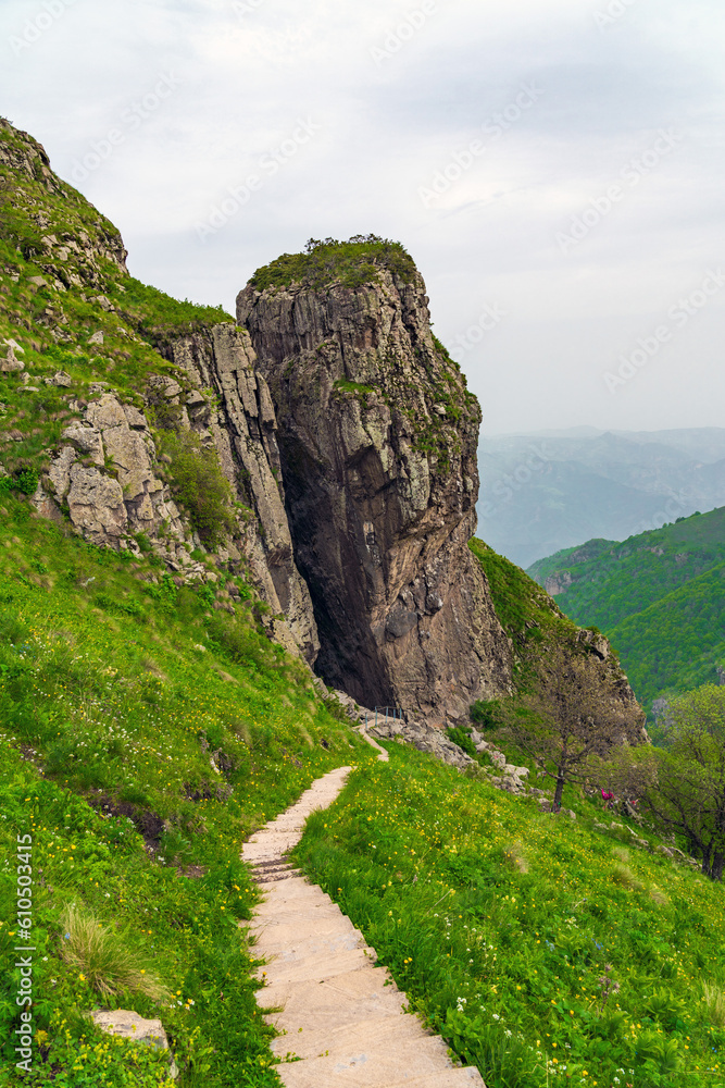 View of the holy mountain Khacha Gaya in western Azerbaijan
