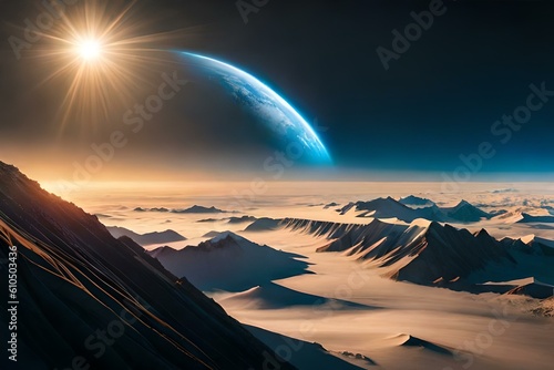 sunrise in space