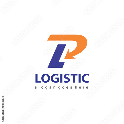letters logo P, L and arrow icon. fast shipping philosophy, for the logistic company logo, dll
