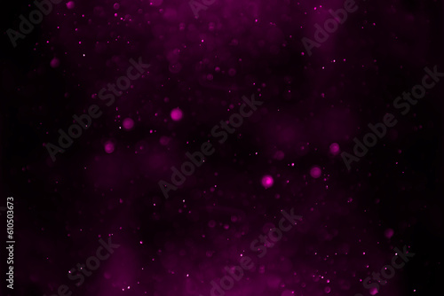 Deep purple bokeh glitter background. Christmas and Valentine theme.