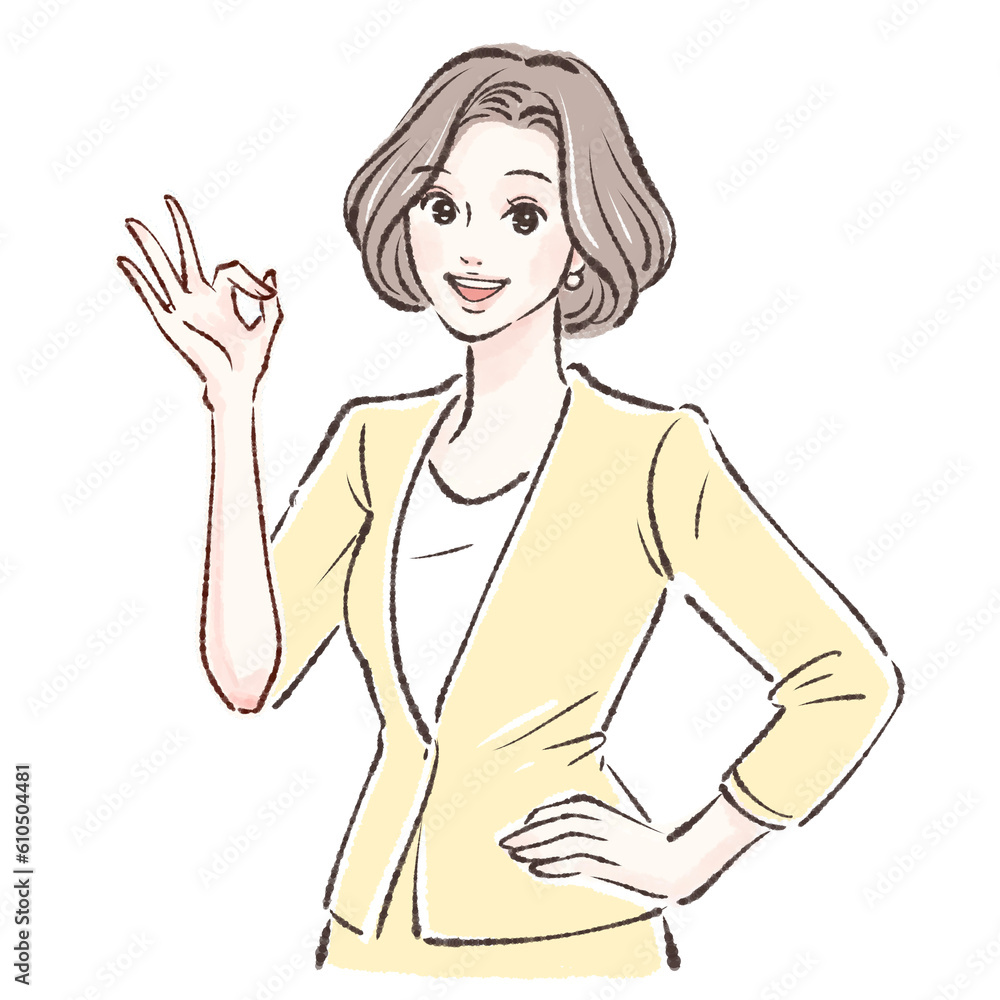 指差し,ポイント,解説,説明,注目,教える,教師,講師,先生,専門家,解説者,女性のイラスト素材 指差し,ポイント,解説,説明,注目,教える,教師,講師,先生,専門家,解説者,女性のイラスト素材