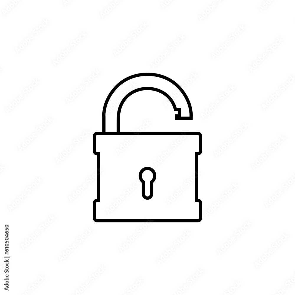 Lock line icon, logo vector Lock line icon, logo vector
