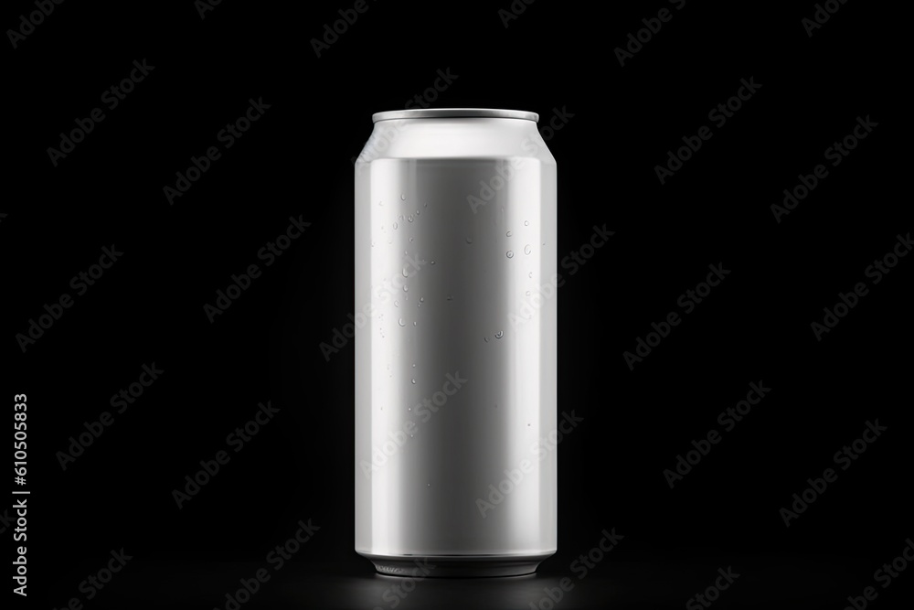 Drink Cans On black Background Drink Cans On black Background