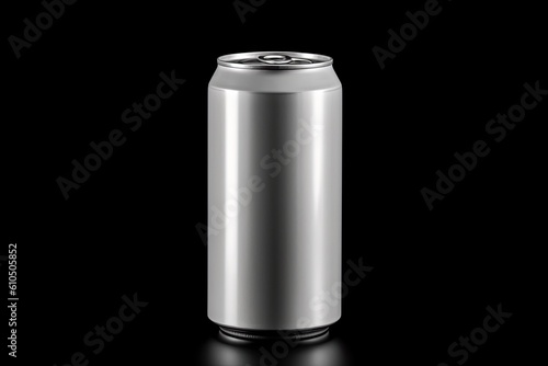 Drink Cans On black Background