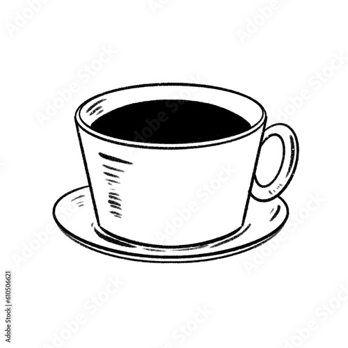 sketch cup of coffee outline 